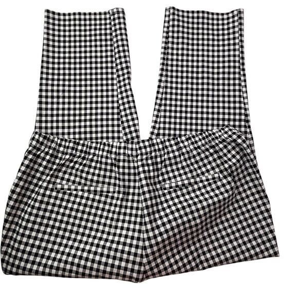 Isaac Mizrahi Live Womens Plus 24W Gingham Stretch Elastic Waist Pull-On Pants - Picture 4 of 16